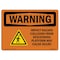Signmission OSHA Warning Sign, 10" Height, 14" Width, Aluminum, Impact Hazard Descending Platform, Landscape OS-WS-A-1014-L-12642 - alternate 1